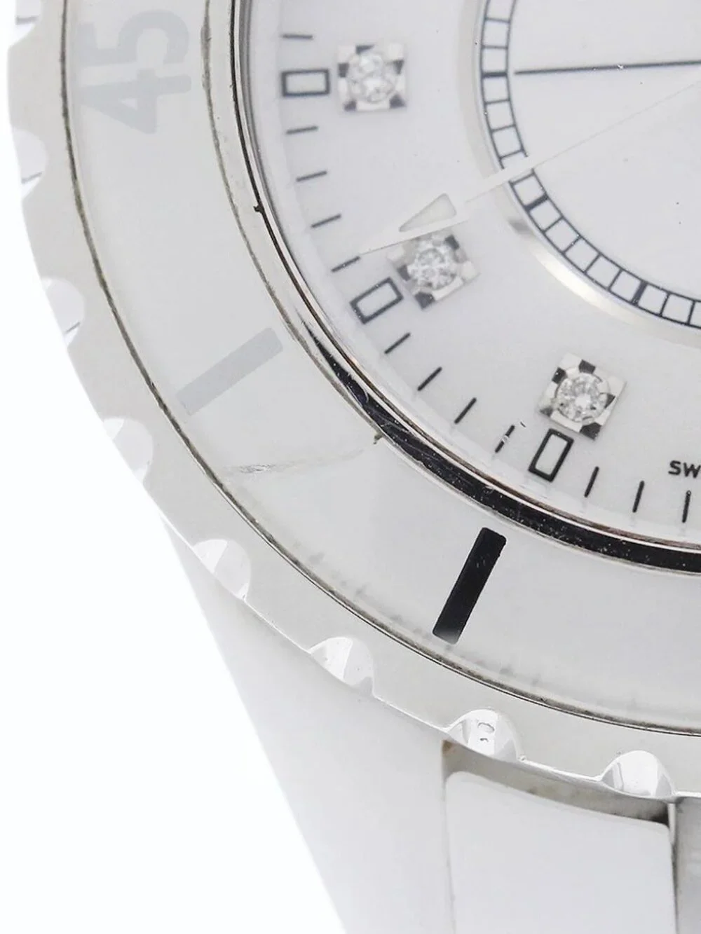 CHANEL J12 H1628 White ceramic 12P diamond white Dial Quartz Ladies Watch_967163